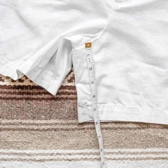 ANN TAYLOR LOFT SHORTS SZ 8 WHITE CHINO TWILL 5" INSEAM POCKETS 100% COTTON - Picture 7 of 7